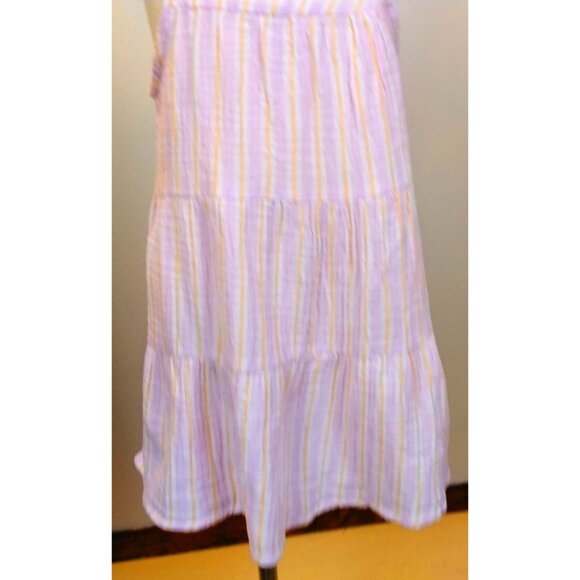 Cat & Jack Toddler Girls Sundress Dress 3T Lavender & Yellow Pinstripe Adorable - Picture 6 of 9